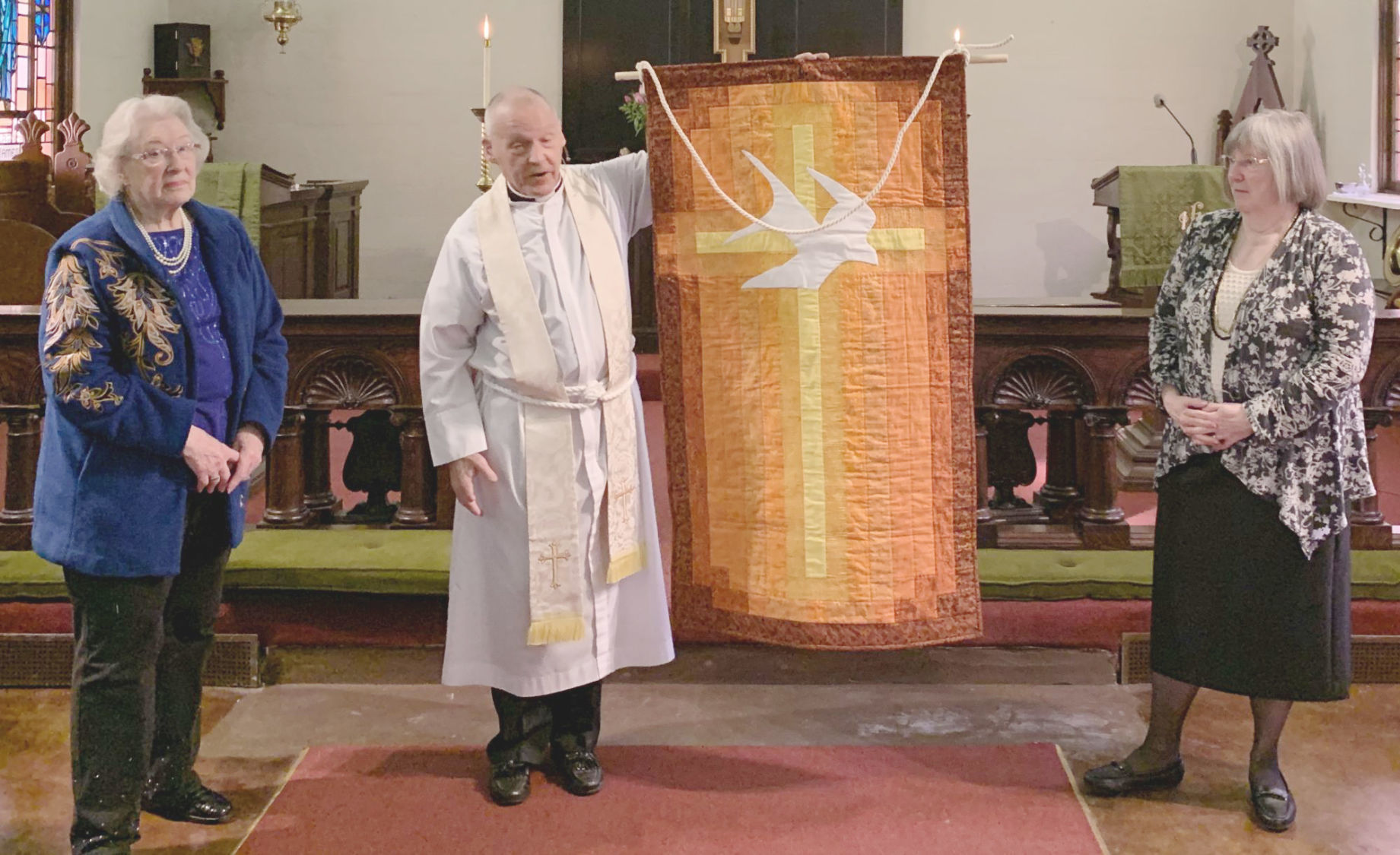 New church banner for St. Luke's Episcopal Church, Calistoga